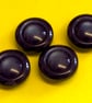 Vintage Buttons: Navy Blue Pearl-like, Wheel Shaped 4x 16mm - Image 1