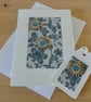A6 Blank 'Flowers' Card & Gift Tag
