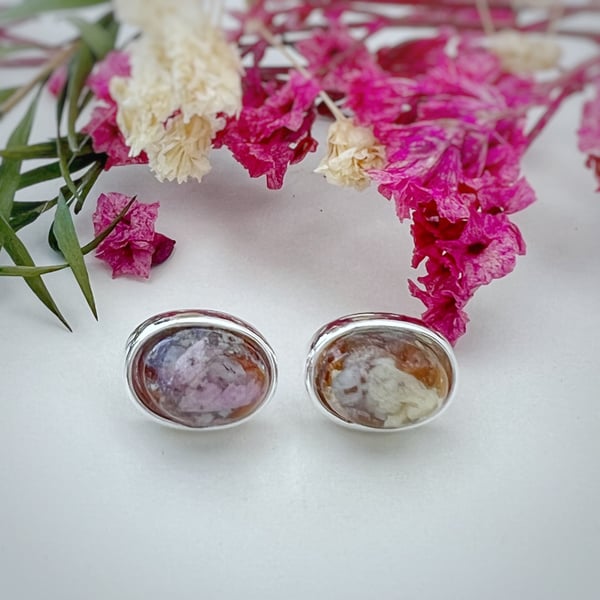 Flower Preservation earrings – Keepsake from Wedding or Special Occasion Flowers