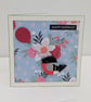 Handmade birthday card with removable clay bullfinch fridge magnet keepsake  - Image 4