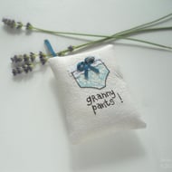 freehand embroidered granny pants lavender bag sachet hanging decoration 