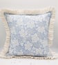 Blue and white, country cottage style, frilly cushion cover,  envelope backed,   - Image 9