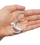 Zebra Finch Keyring - Handpainted - Bag Charm