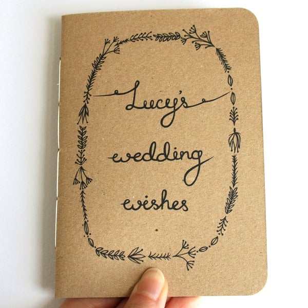 Personalised wedding planner- recycled handbound notebook