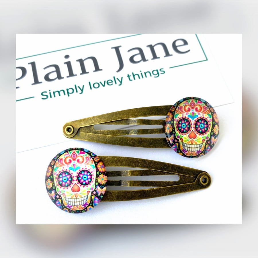 Festival Hair Clips x2 By Plain Jane - Plain Jane Retro Gold Festival of The Dea