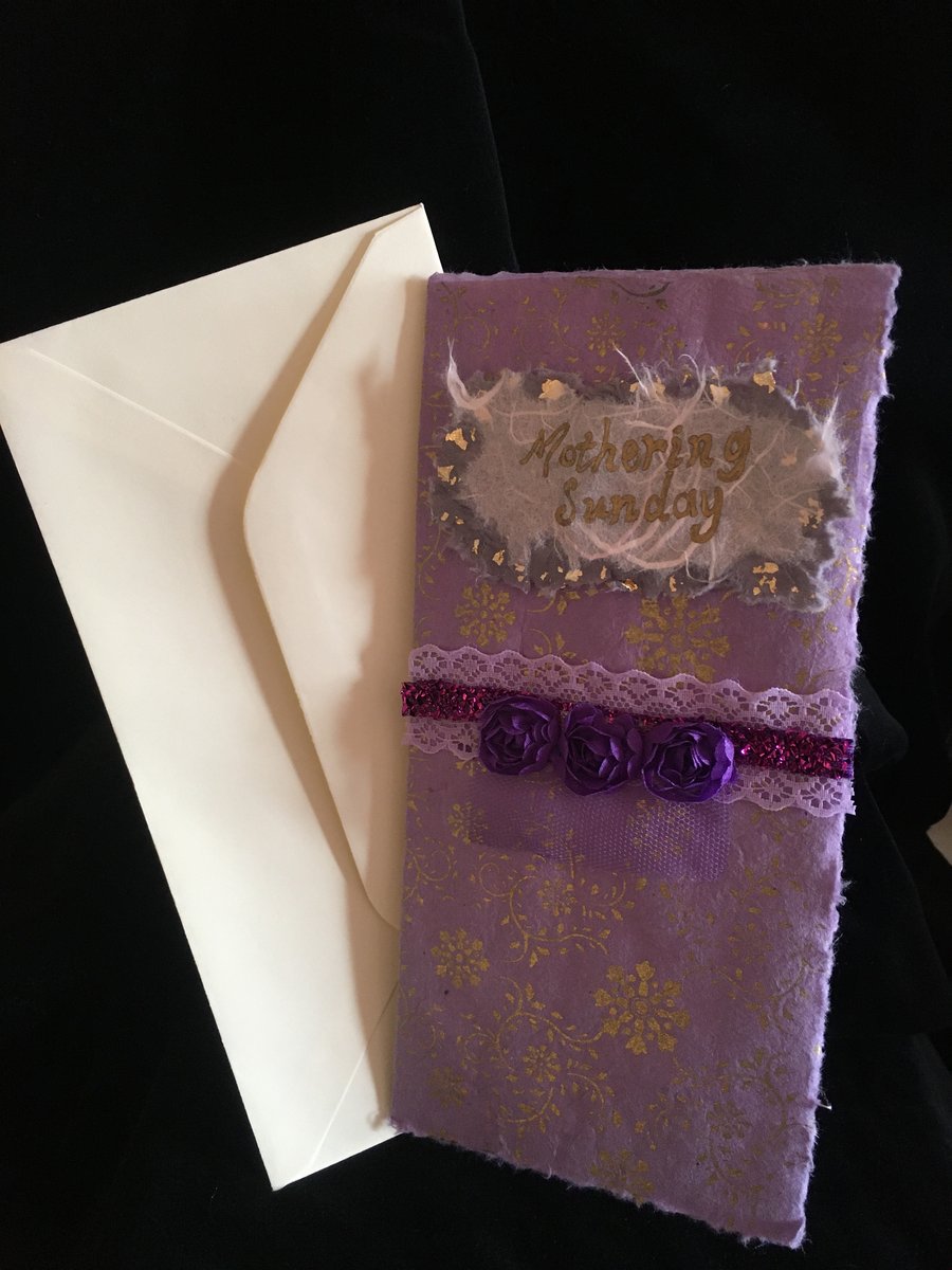 Mothering Sunday purple card 