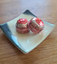 Cream and grey shallow fused glass dish - Folksy