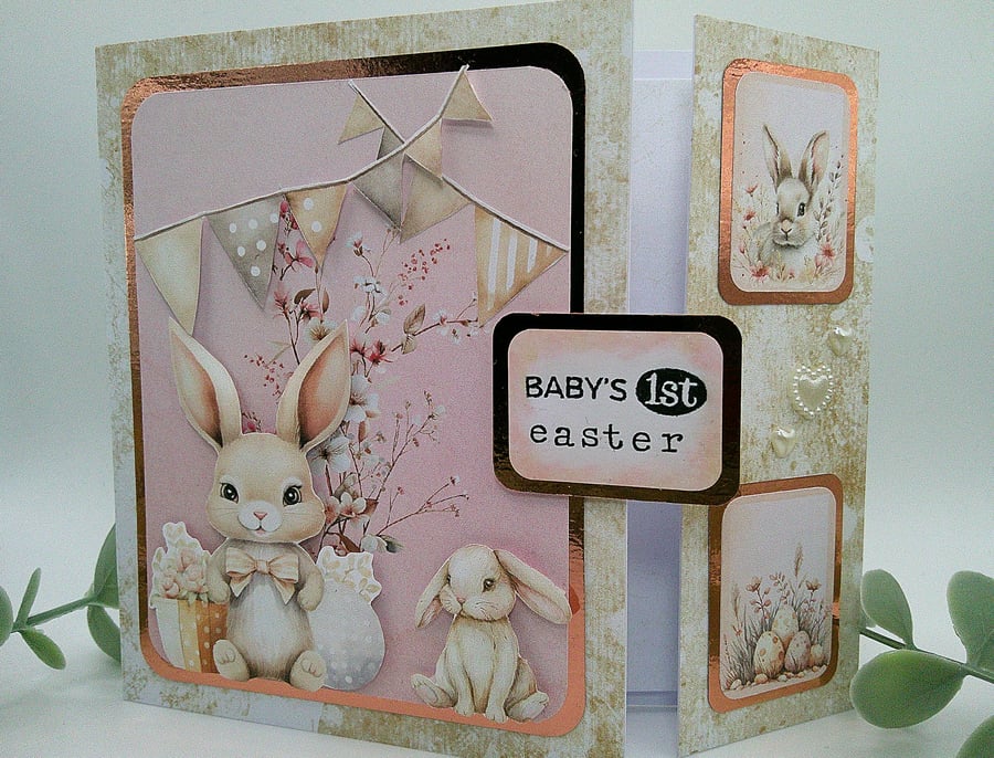 Baby's First Easter - Handmade Dimensional Gate Fold Card
