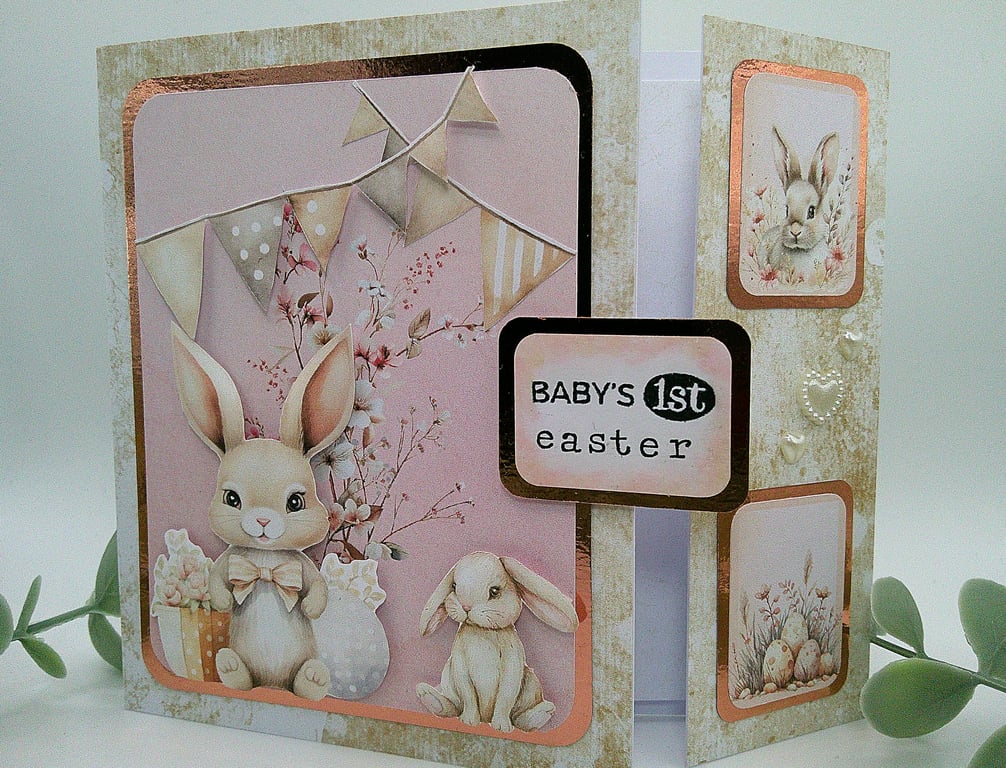 Baby's First Easter - Handmade Dimensional Gate Fold Card