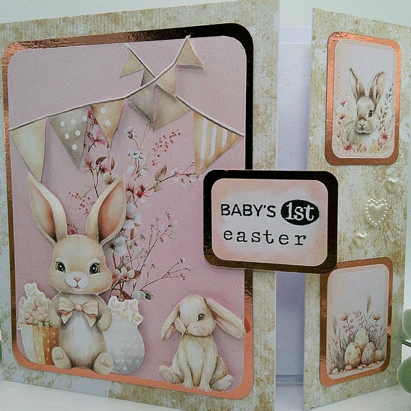 Baby's First Easter - Handmade Dimensional Gate Fold Card