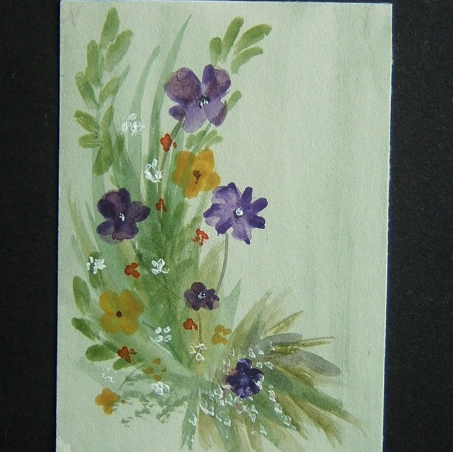 floral art painting aceo original ref 562