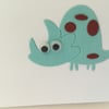 Sweet dinosaur card. Birthday card. Any occasion card. CC204