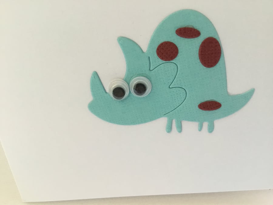  Birthday card. Dinosaur Birthday card.  Any occasion card. Dinosaur card. 204