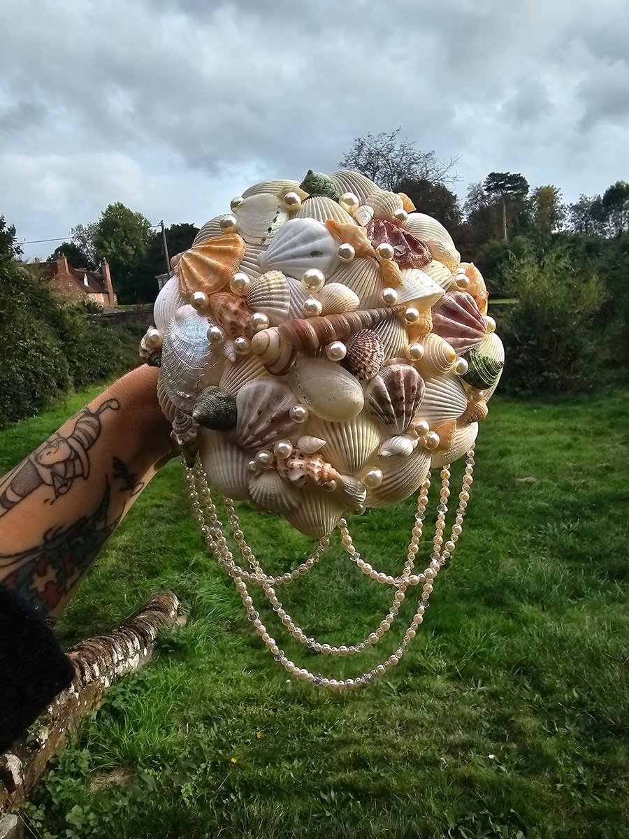 Seashell bridal bouquet wedding 
