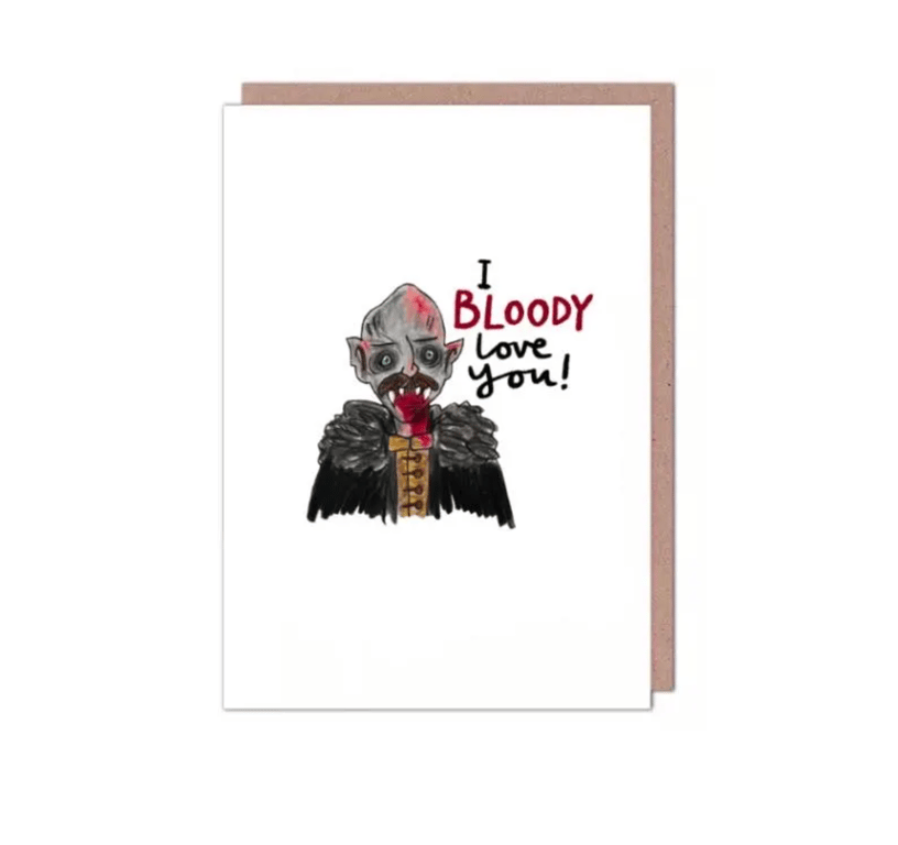 Nosferatu Dracula Vampire Count Orlok Valentine's Day Anniversary Birthday Card