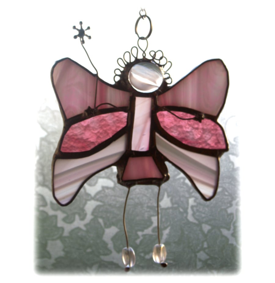 Fairy Suncatcher Stained Glass Pink 