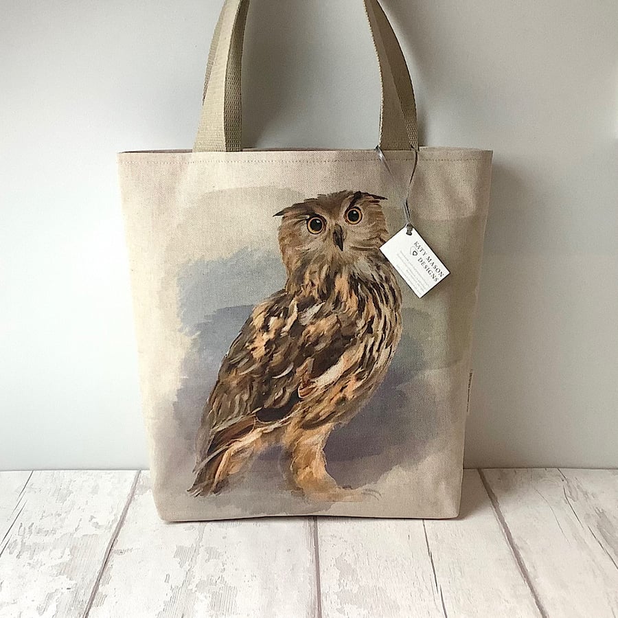 Long Handled Tote Bag - Owl - Owls - Birds