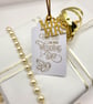 Gold Foiled Wedding Gift Tag, Glitter Mr & Mrs, Handmade Label - Image 3