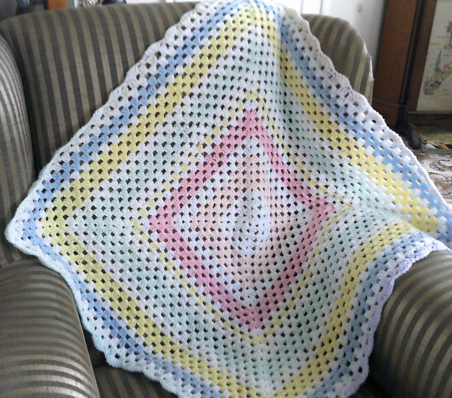 Sparkly White & Pastel Lap Blanket