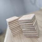 Solid Oak Coasters for Engraving – 10x10cm Thick Hardwood Blanks – 50 pcs