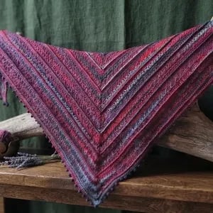 Handmade Crochet Gradient Triangle Shawl: Boho Winter Wrap