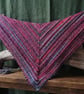 Handmade Crochet Gradient Triangle Shawl: Boho Winter Wrap