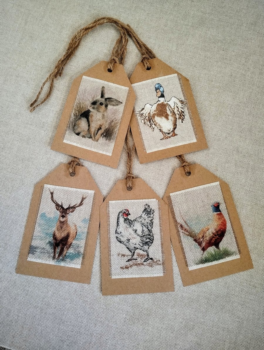 Country Animals Gift Tag Set
