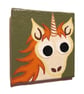 Unicorn with Ginger Mane - original painted magnet stocking filler - Image 2
