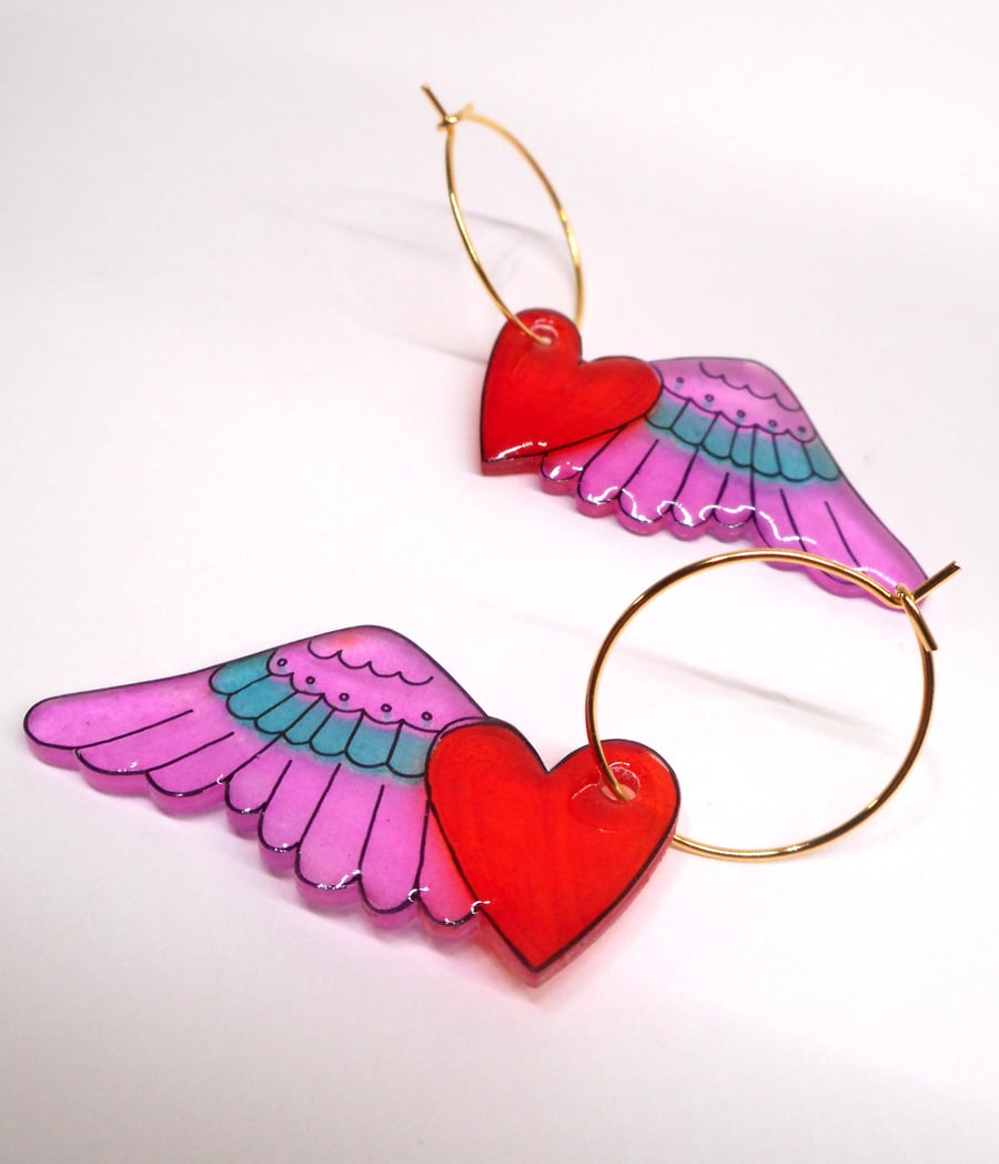 Flutter Heart Earrings