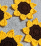 Pack of Four Crochet Sunflower Coasters - Image 5