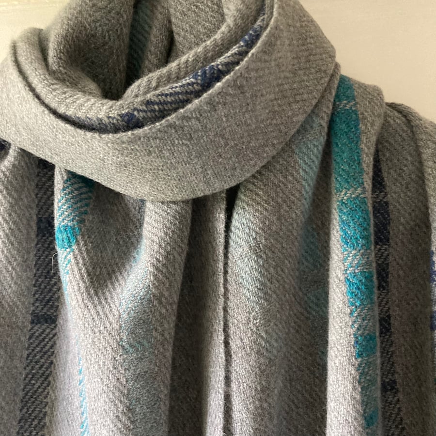 All at Sea Handwoven Merino Blanket Wrap Scarf