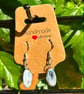 Handmade Silver-Plated Fish Hook Earrings with Single Stone-Look Bead Dangle
