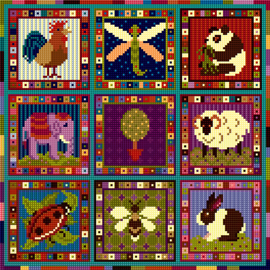 Sew-a-long with Animal Fayre, Luxury Gift Box, Tapestry, Counted Cross-stitch