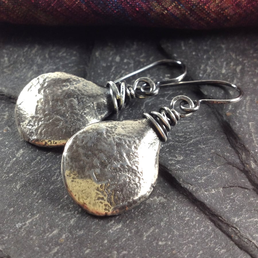 sterling silver wire wrapped  earrings