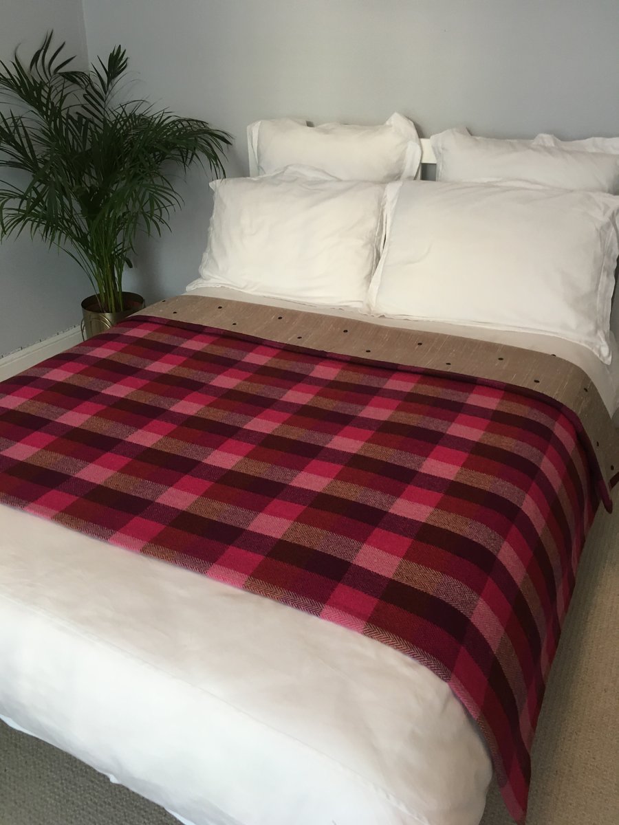 Luxury Harris tweed and silk quilt