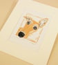 Whippet - Linocut Print - Image 4
