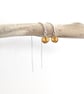 Amber Bead and Sterling Silver Threader Earrings - Image 4