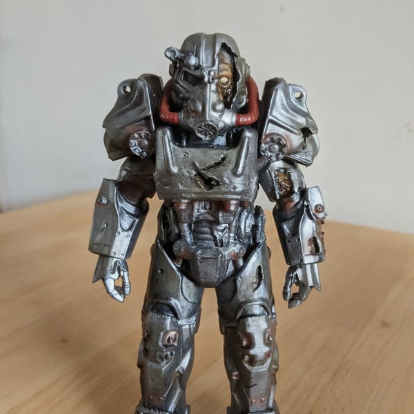 Undead Ghoul T-60 Power Armor Desktop Display Model Fallout Inspired