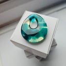 Fused Glass Teardrop Pendant - Large 