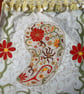 Hand painted tote bag with large paisley design  - Image 3
