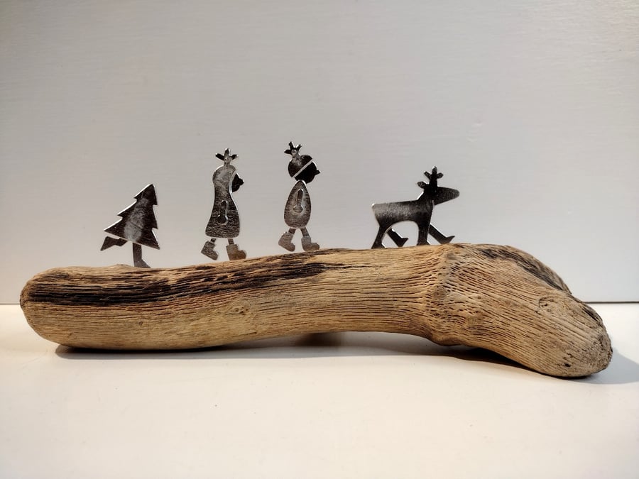 Two Children and Reindeer 1