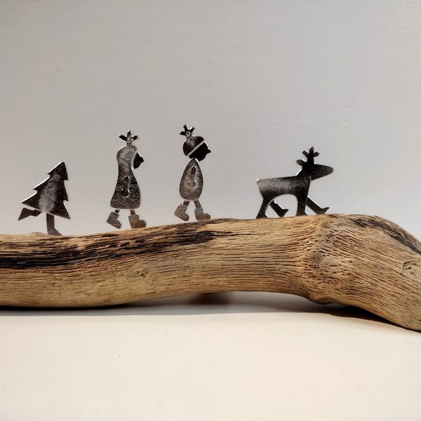 Two Children and Reindeer 1