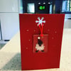  Christmas card with keepsake fused glass decoration 