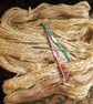 Lyra's Dream hand spun yarn set – wool-silk blend - 230 yards total - Image 4