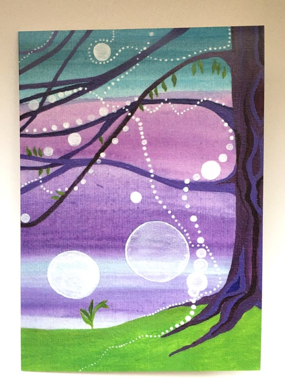 Ribbons of Light. Greeting card printed from my own artwork