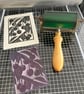 Linocut Print - Cherries - Original Print - Image 7