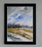 Across the Field. Landscape Painting. Mixed Media. Countryside Original Painting - Image 3