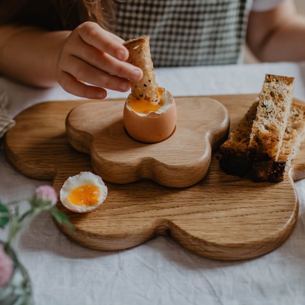 Breakfast Set - Cloud Toast Board & Egg Cup