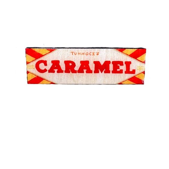 Caramel Wood and Resin Pin Badge 