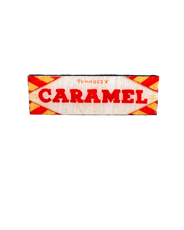 Caramel Wood and Resin Pin Badge 